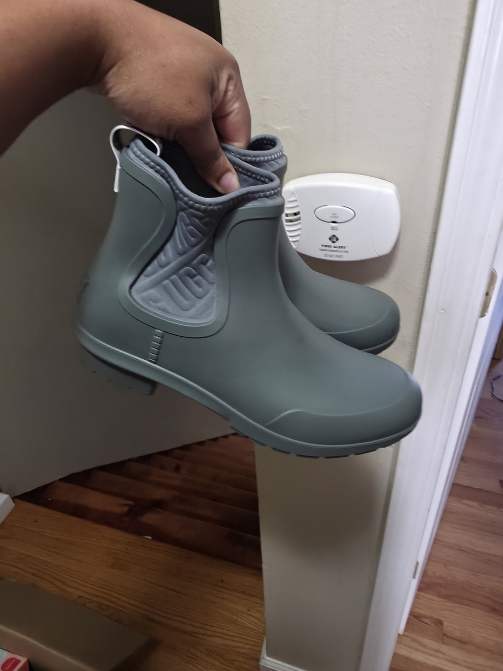 UGG Olive Green Waterproof Chelsea Rain Ankle Boots